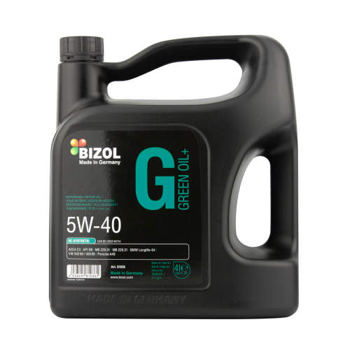 81036 BIZOL НС-синт. мот.масло Green Oil+ 5W-40 SN C3 (4л) - 4 л