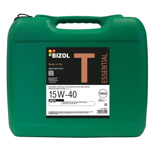 86012 BIZOL Мин. мот.масло Truck Essential 15W-40 (20л) - 20 л