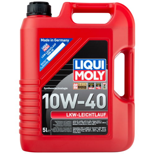 1185 LiquiMoly НС-синт. мот.масло LKW-Leichtlauf-Motoroil 10W-40 CI-4/SL A3/B4/E7 (5л) - 5 л