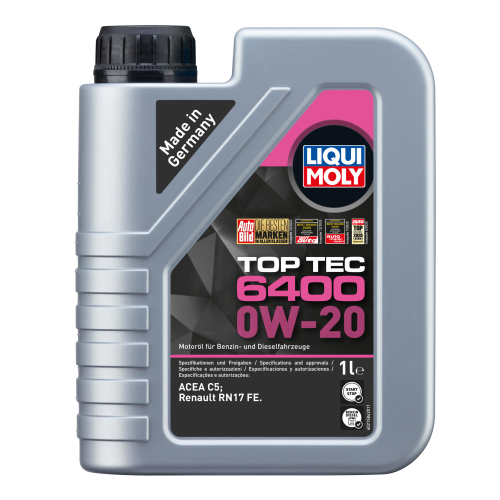 21584 LiquiMoly НС-синт. мот.масло Top Tec 6400 0W-20 C5 (1л) - 1 л