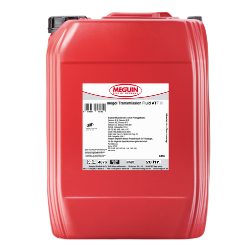 4876 Meguin НС-синт. тр.масло д/АКПП Megol Transmission Fluid ATF III (20л) - 20 л