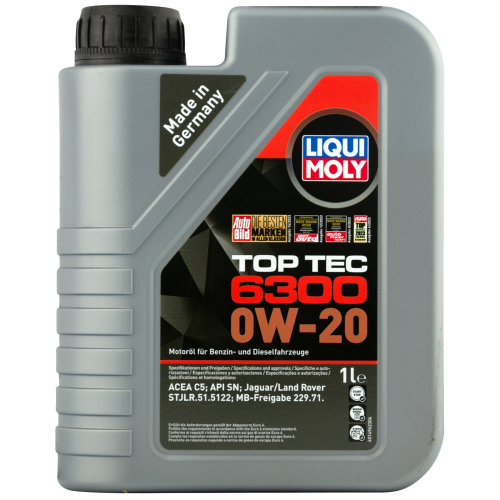 21216 LiquiMoly НС-синт. мот.масло Top Tec 6300 0W-20 SN C5 (1л) - 1 л