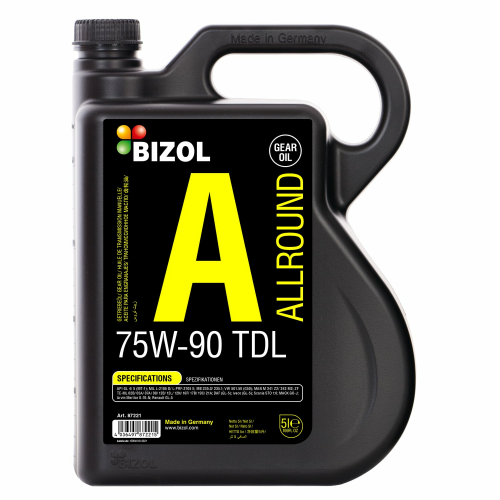 87221 BIZOL Синт-ое тр.масло Allround Gear Oil TDL 75W-90 GL-4/GL-5/MT-1 (5л) - 5 л