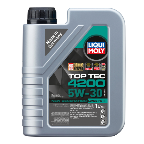 2375 LiquiMoly НС-синт. мот.масло Top Tec 4200 5W-30 Diesel New Generation C3 (1л) - 1 л